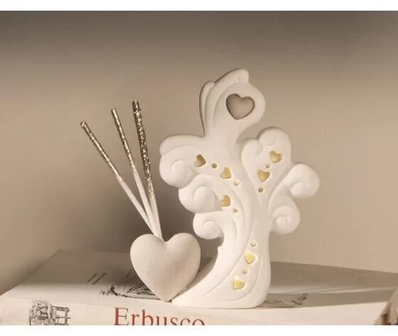 Claraluna - Profumatore led albero cuore tortora