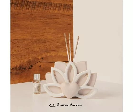 Profumatore fiore bicolore cuore tortora 23153 Claraluna