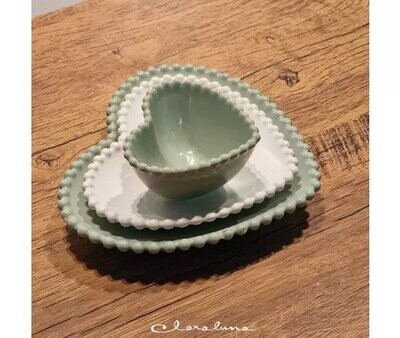 Tris di piattini piccolo, medio e grande con colori combinabili TRIS Claraluna