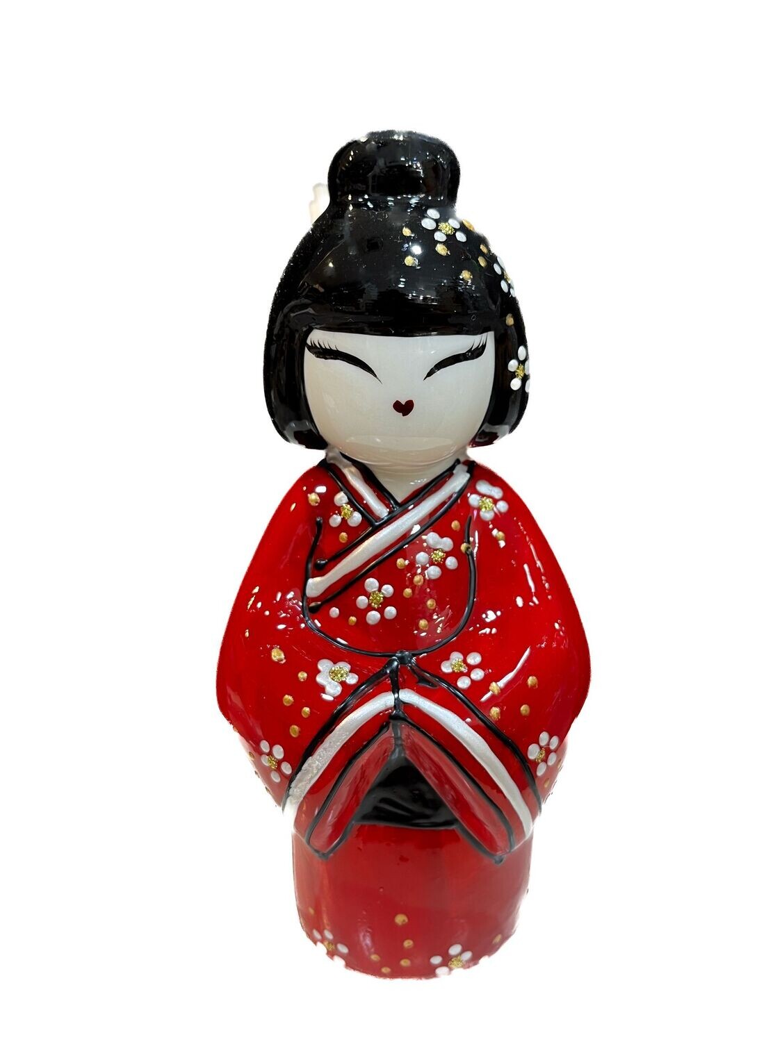 Sharon Kokeshi Amore Rossa In Porcellana dipinta a mano Diffusore d'ambiente