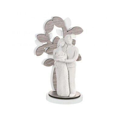 Bongelli Preziosi - Scultura Famiglia Con Neonato e Albero Della Vita