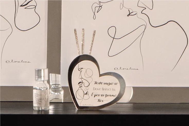 Claraluna - Profumatore cuore coppia