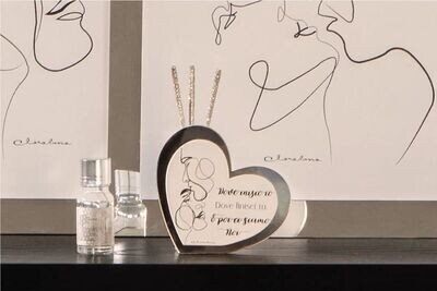 Claraluna - Profumatore cuore coppia