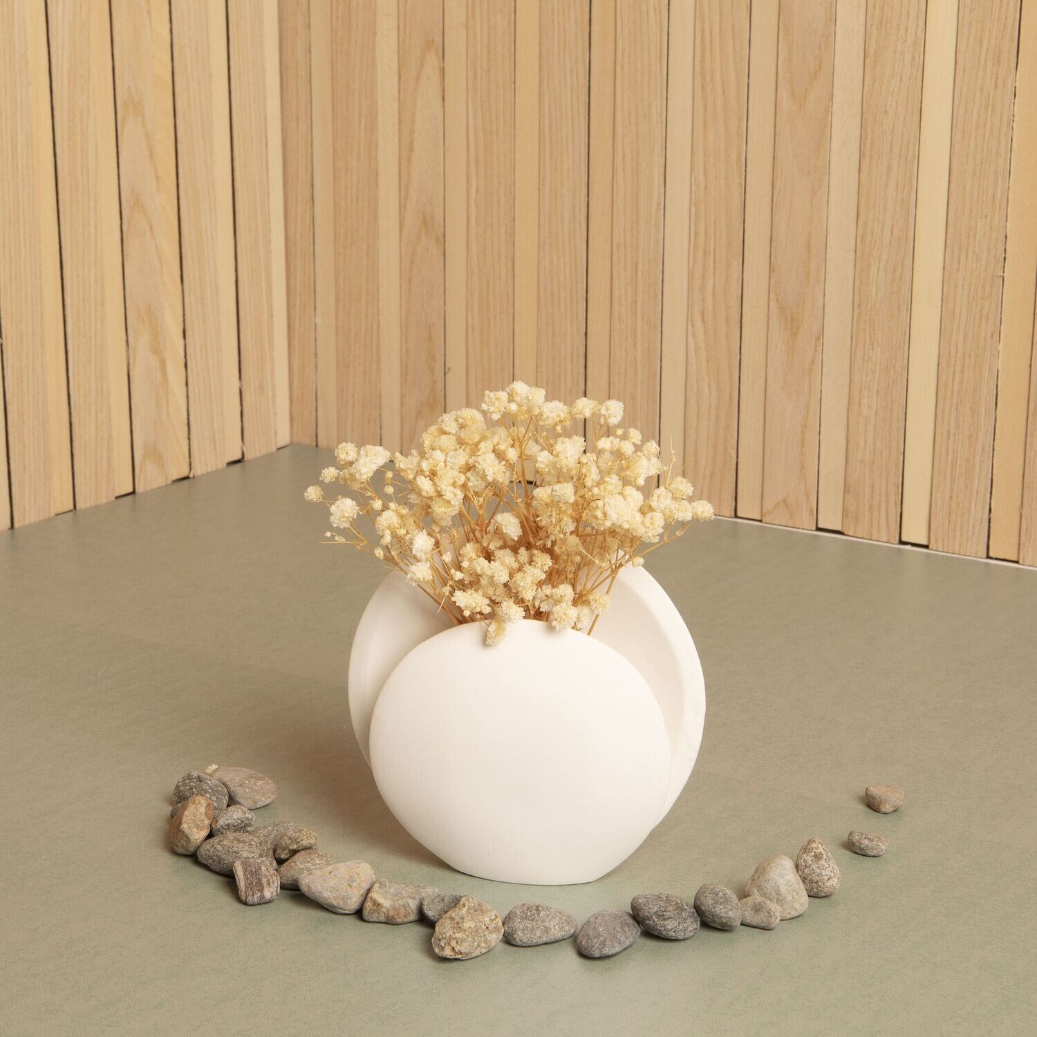 Claraluna - Vaso Tondo con fiori piccolo 24005