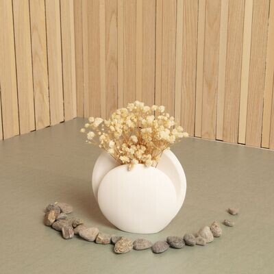 Claraluna - Vaso Tondo con fiori piccolo 24005