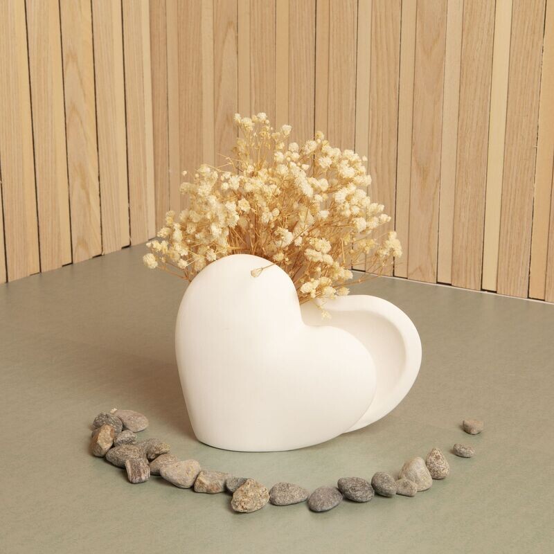 Claraluna - Vaso Cuore con fiori grande 24004