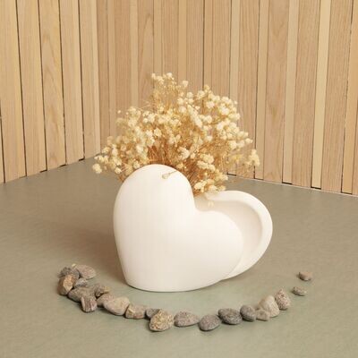 Claraluna - Vaso Cuore con fiori grande 24004