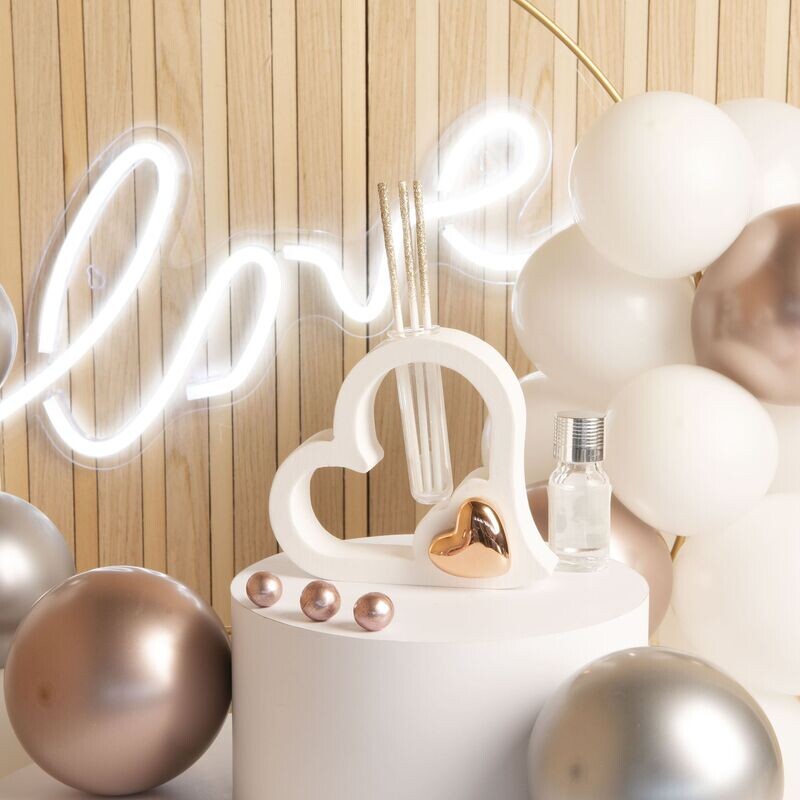 Claraluna - Profumatore Cuore con Cuore Oro Rosa 24181