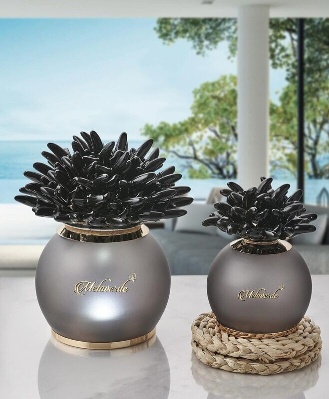Melaverde - Lampada Sfera Anemone Nera