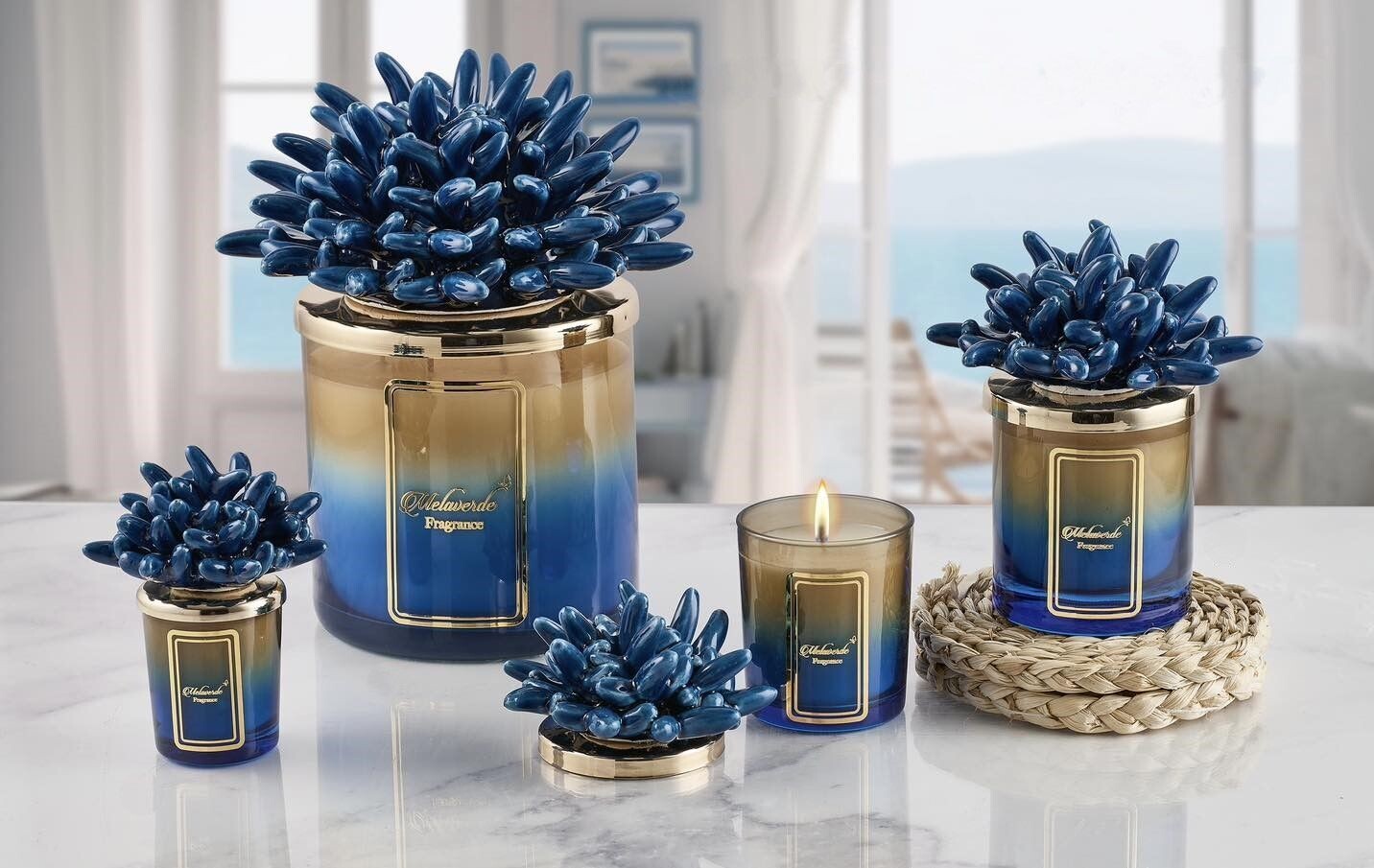 Melaverde - Candela Bicolore Anemone Blu