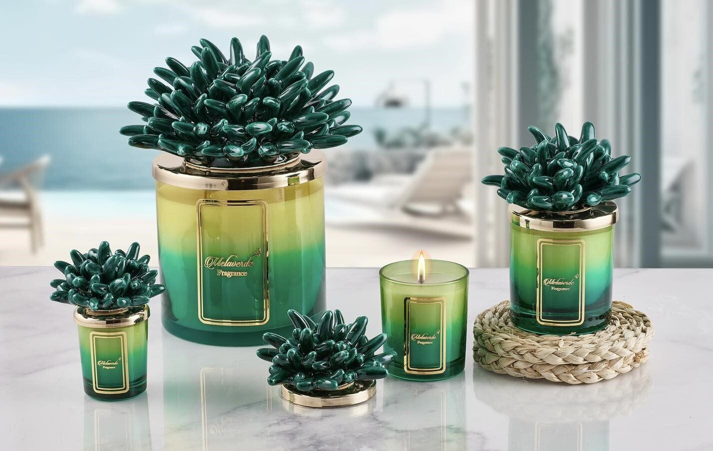 Melaverde - Candela Bicolore Anemone Verde