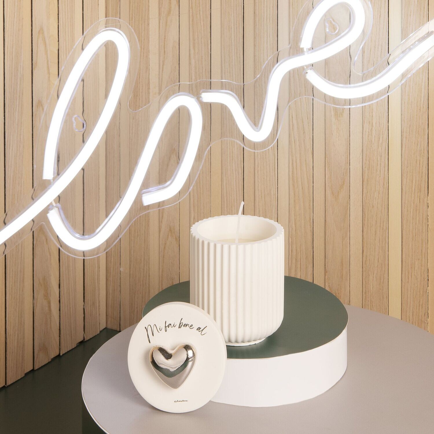 Claraluna - Scatola Piccola con Cuore Silver + Candela