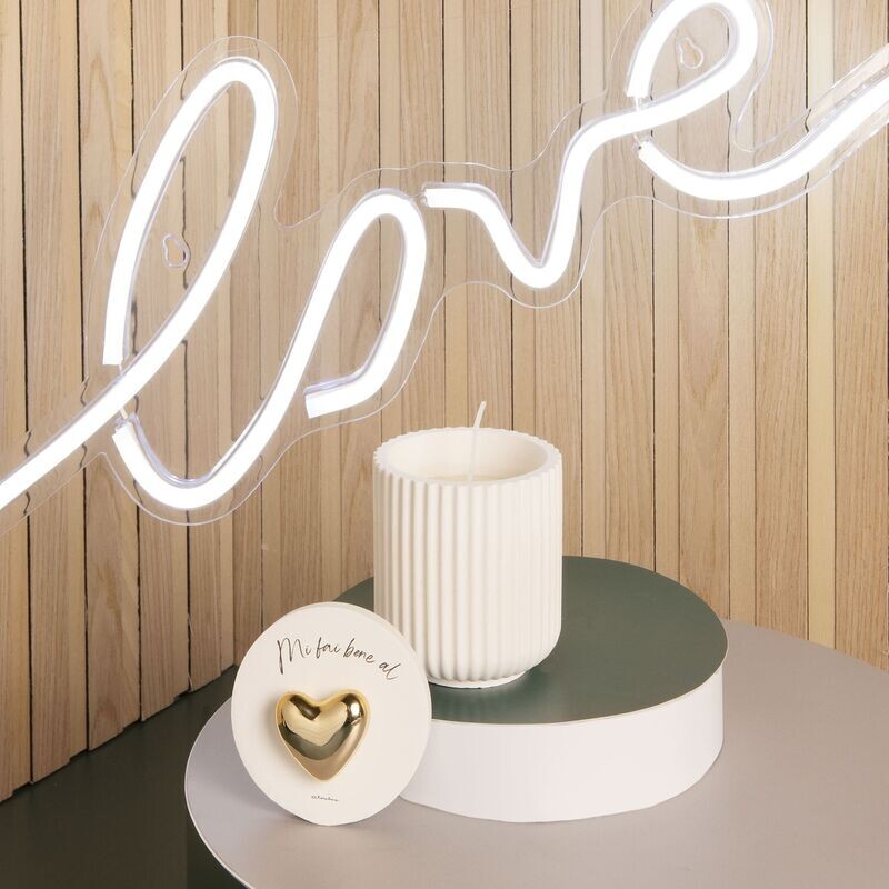 Claraluna - Scatola Piccola con Cuore Oro + Candela