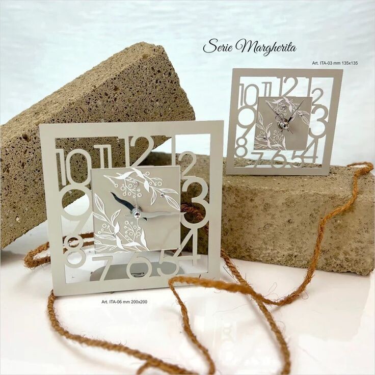Negò - Orologio Seta Quadrato con Stampa