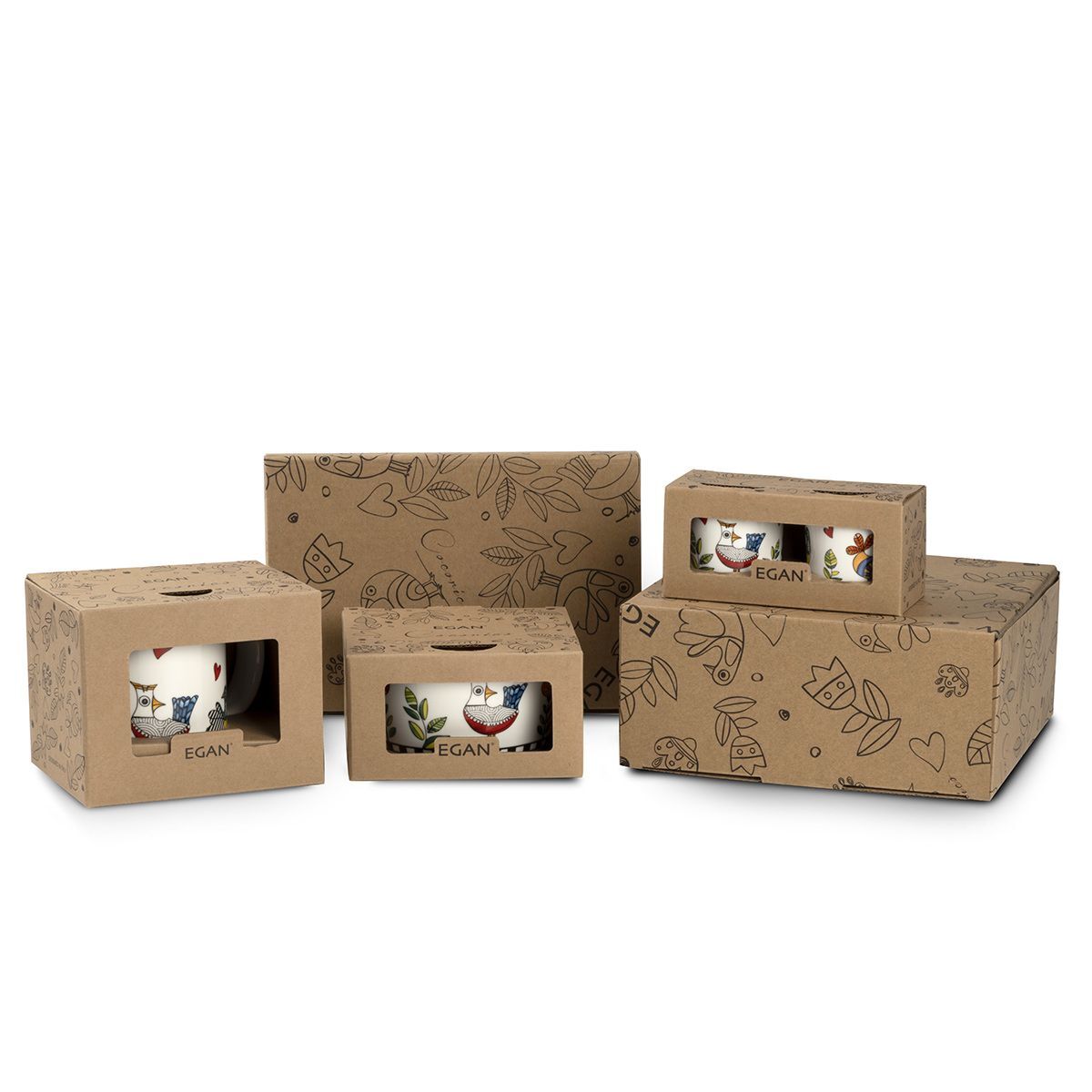 Egan - Set 6 Piatti Fondi Cocoricò Arancio DM 21