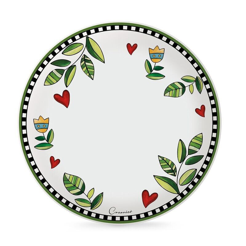Egan - Set 6 Piatti Piani Cocoricò Verde DM 27