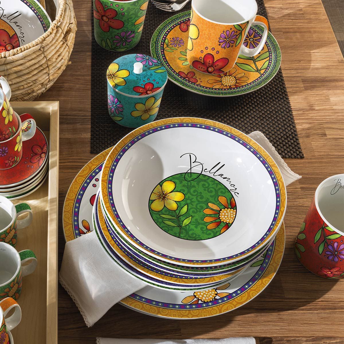 Egan - Set 18 piatti Bellamore (6 Fondi 6 Piani 6 Dessert)