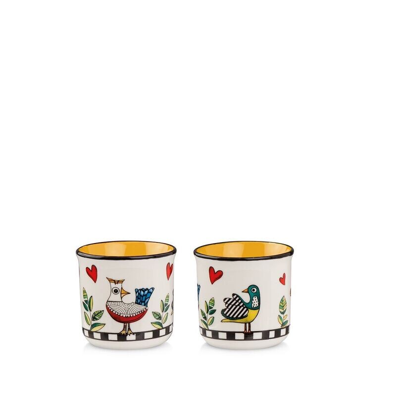 Egan - Set 2 Bicchierini Cocoricò Giallo