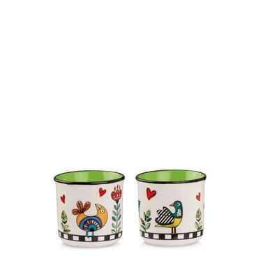 Egan - Set 2 Bicchierini Cocoricò Verde