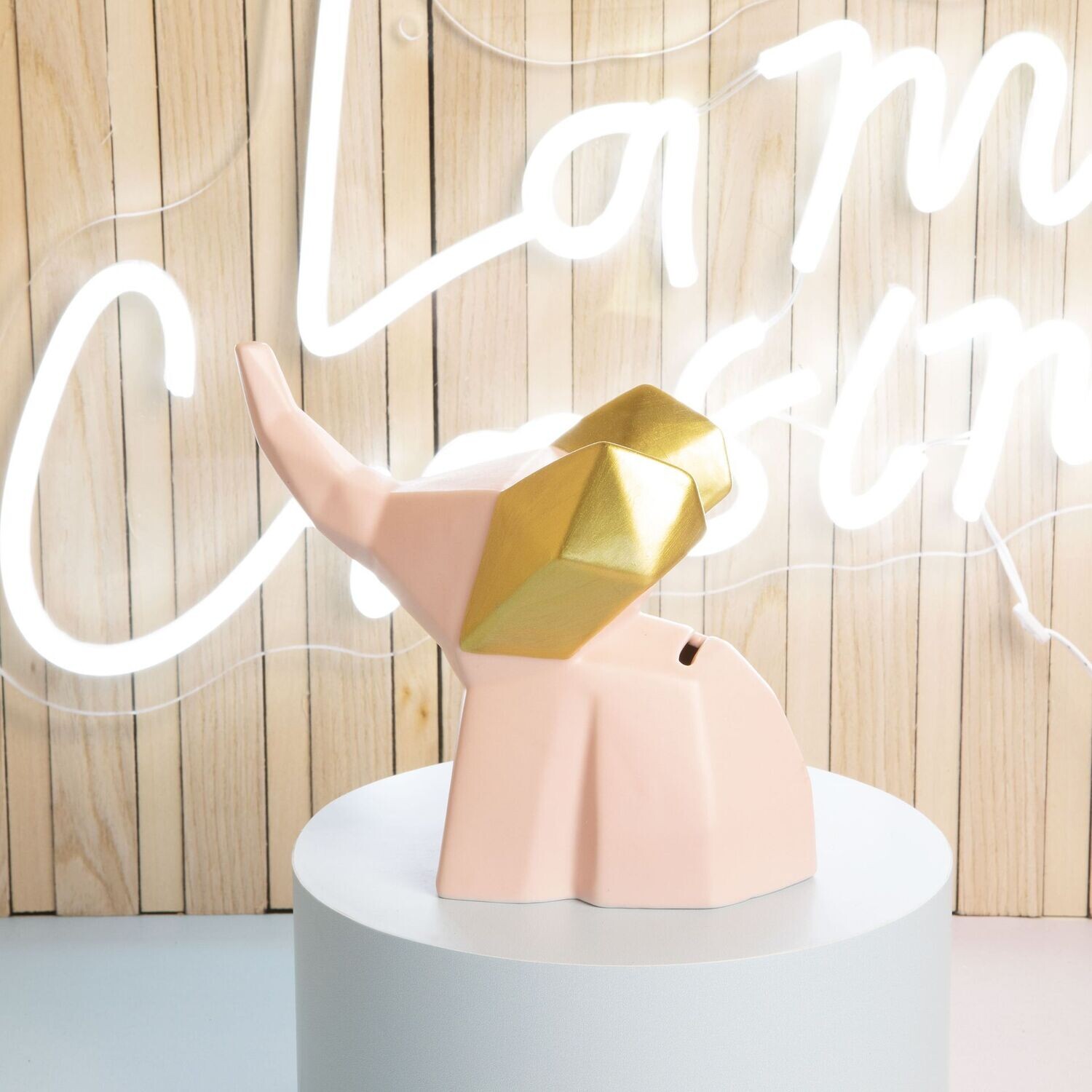 Claraluna - Salvadanaio elefante rosa 24965