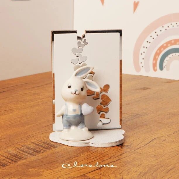 Claraluna - Coniglietto maschio con supporto 23912C