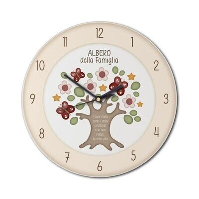 Orologio rotondo Albero della Vita – Famiglia