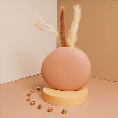 Claraluna - Vaso rosa con fiori 25015