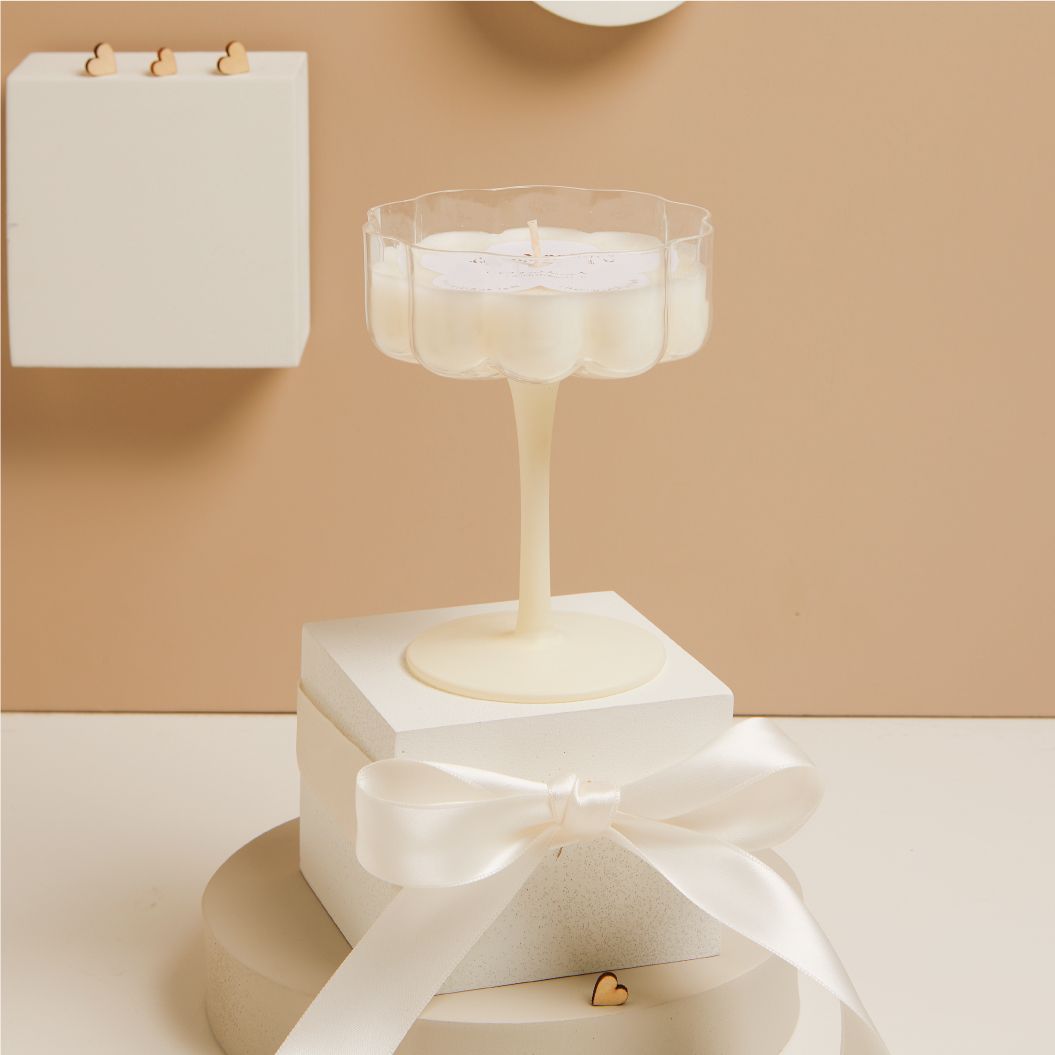Claraluna - Candela in bicchiere bianco 25018
