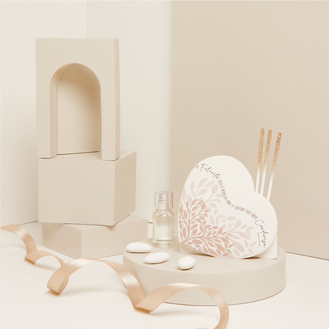 Claraluna - Diffusore forma cuore decorazioni rosa 25023R