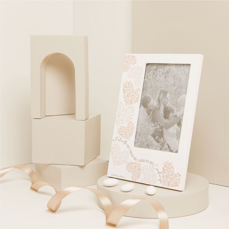 Claraluna - Portafoto decorato cuori rosa 25025R