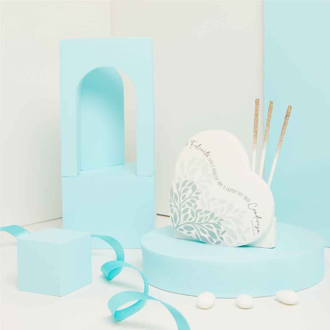 Claraluna - Diffusore forma cuore decorazioni verde 25023V