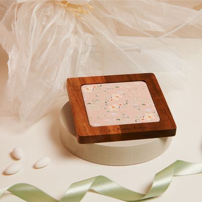 Claraluna - Sottopentola decoro floreale rosa 25036R