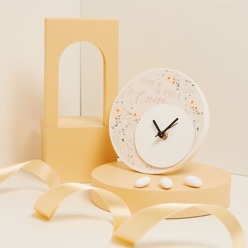 Claraluna - Orologio decoro floreale rosa 25034R