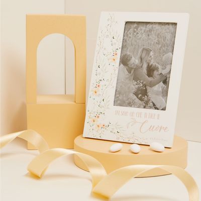Claraluna - Portafoto decoro floreale rosa 25035R