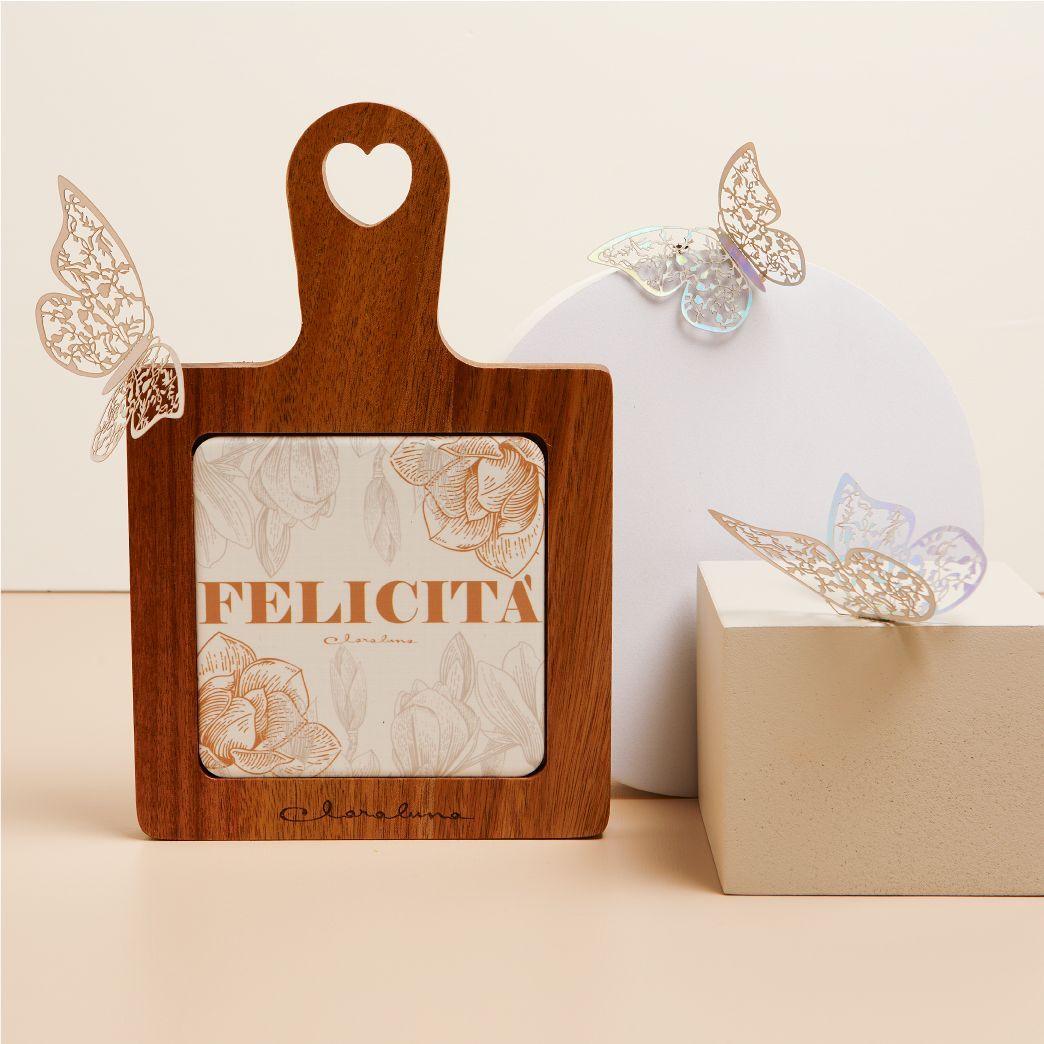 Claraluna - Tagliere decorato “Felicità” 25059