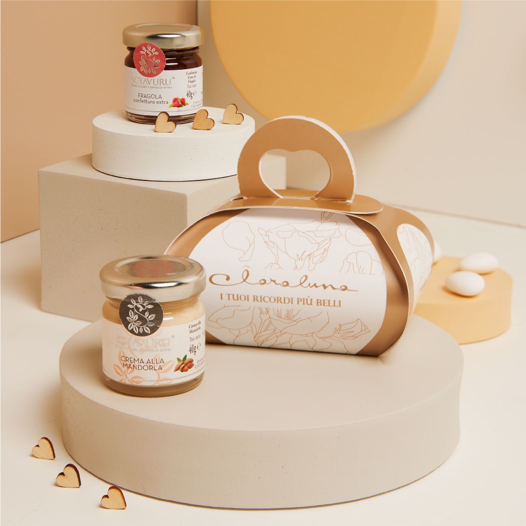 Claraluna - Bis Marmellata Fragola + Crema alla Mandorla 25086