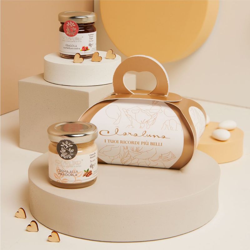 Claraluna - Bis Marmellata Fragola + Crema alla Mandorla 25086
