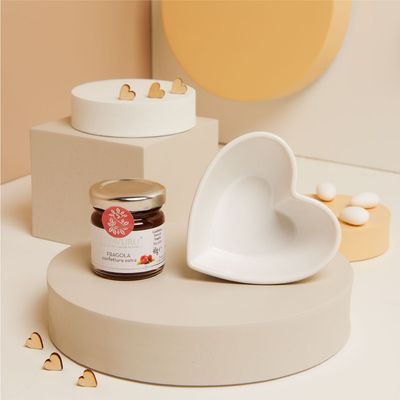 Claraluna - Ciotolina forma cuore con marmellata di fragole 25092
