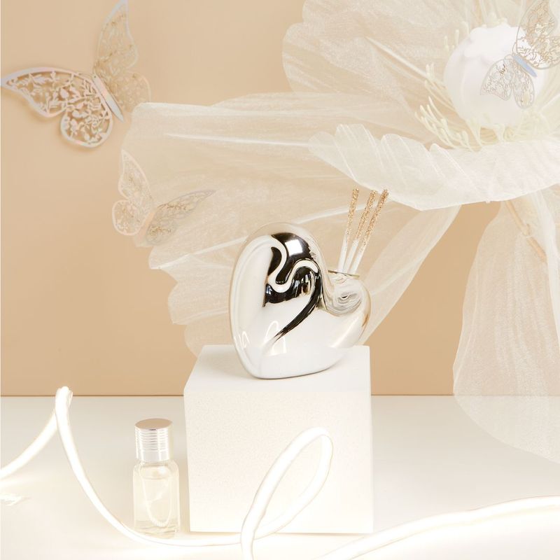 Claraluna - Diffusore forma cuore silver 25122