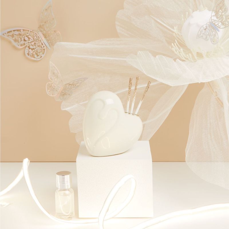 Claraluna - Diffusore forma cuore bianco 25123