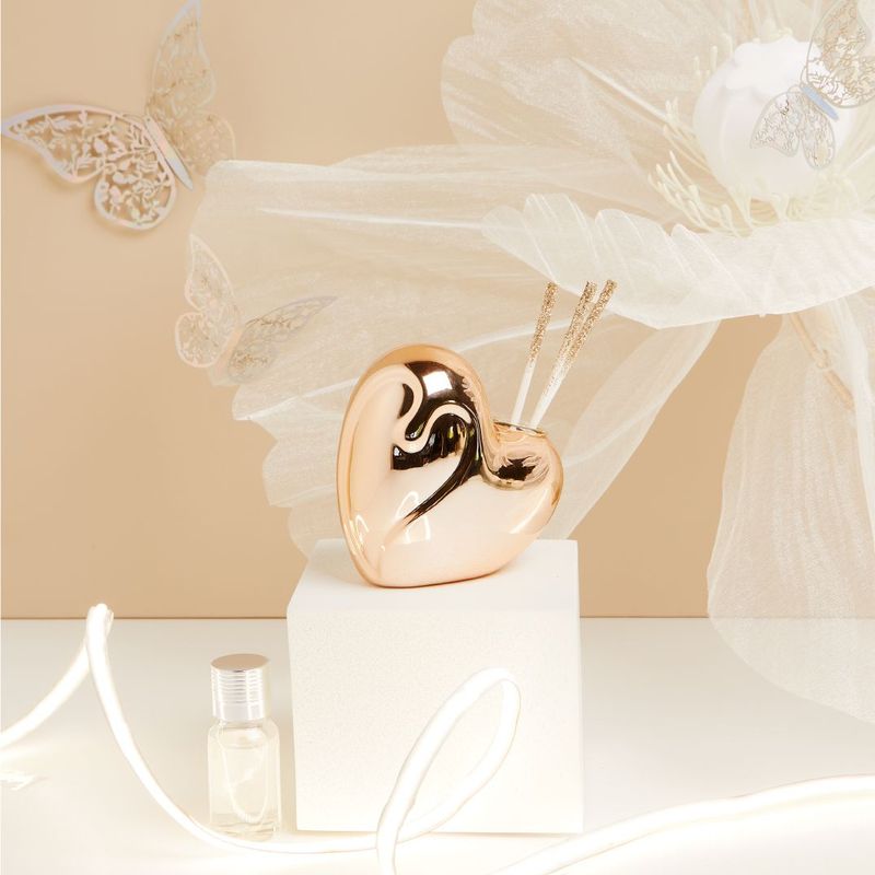 Claraluna - Diffusore forma cuore oro rosa 25121