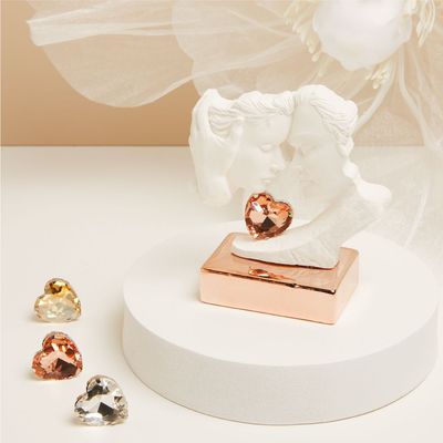 Claraluna - Statua innamorati base oro rosa 25184