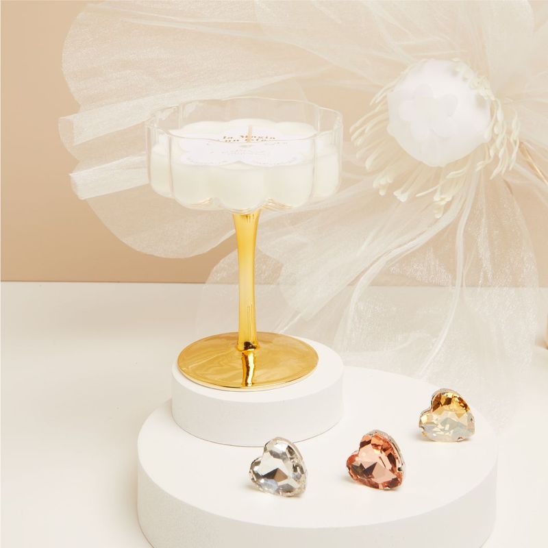 Claraluna - Candela in bicchiere gold 25182