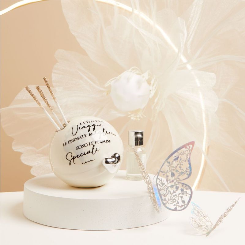 Claraluna - Diffusore mondo cuore silver 25205