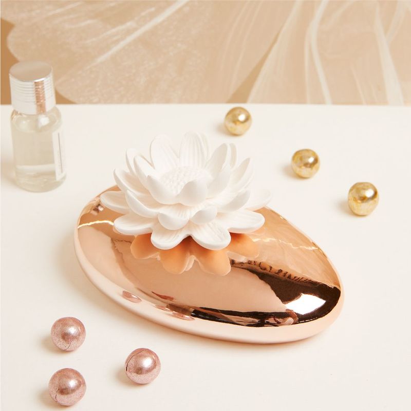 Claraluna - Diffusore fiore di loto oro rosa 25207