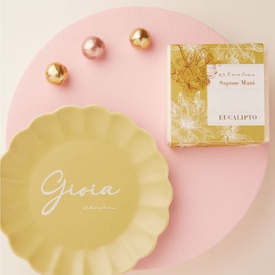 Claraluna - Piattino "Gioia" con sapone eucalipto 25274