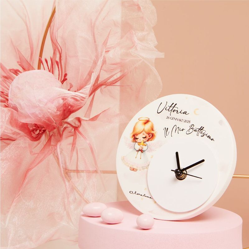 Claraluna - Orologio con angioletto Personalizzabile 25358