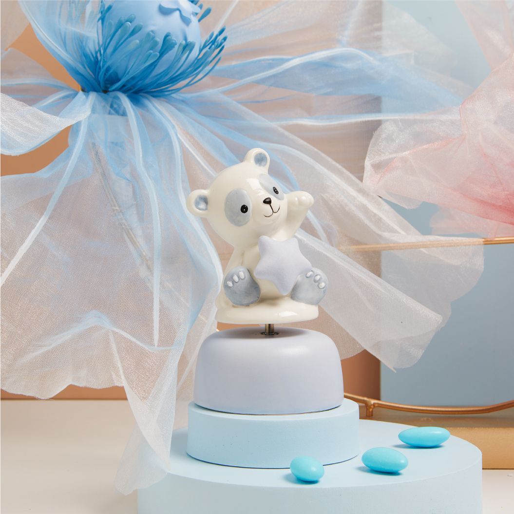 Claraluna - Carillon panda azzurro 25396
