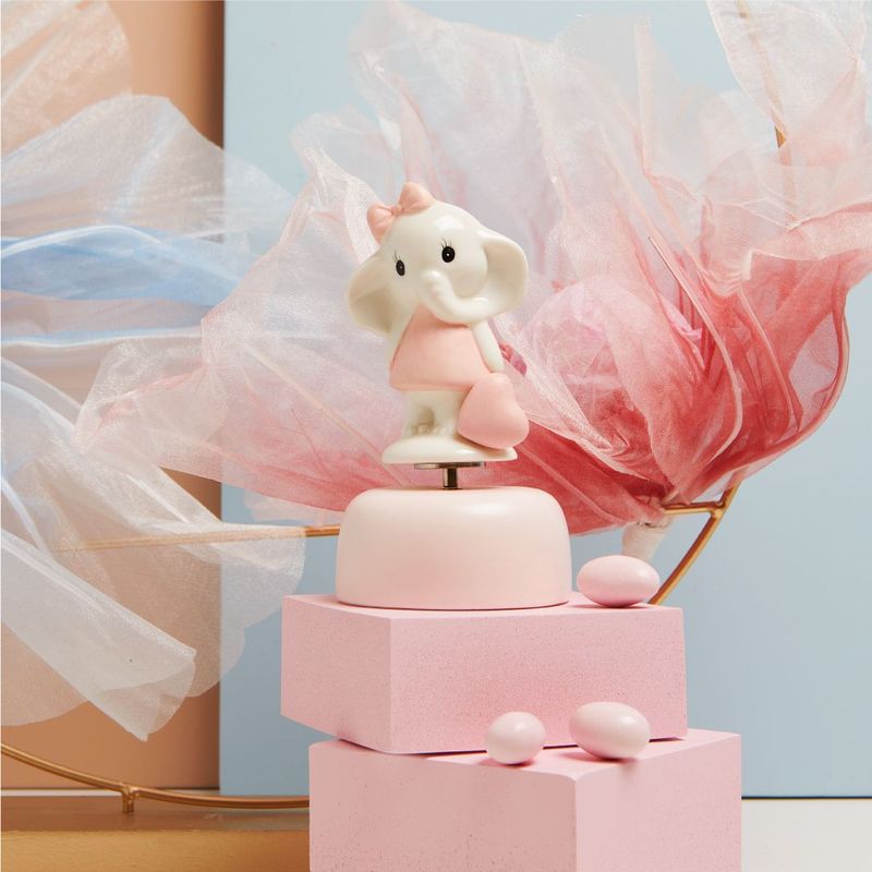 Claraluna - Carillon elefantino rosa 25395