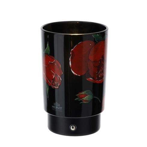 Hervit - Lampada vetro rose Baccarat nera in due misure